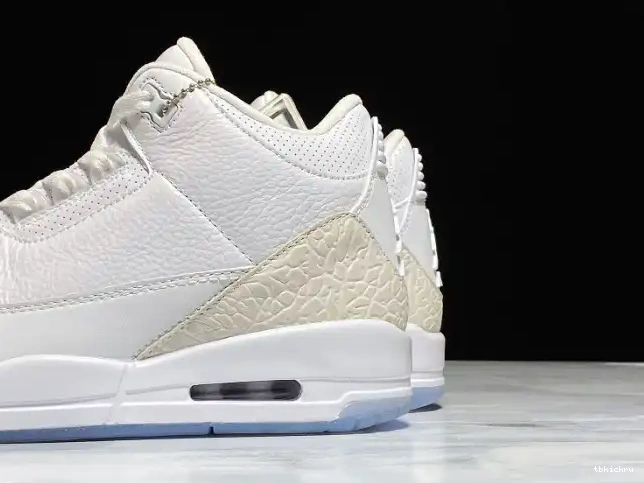 Rep TBkick White Retro Triple Jordan 3 Air 136064-111 0420